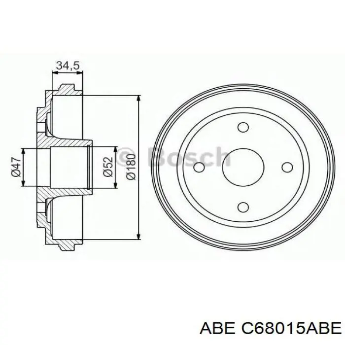Задний барабан ABE C68015ABE