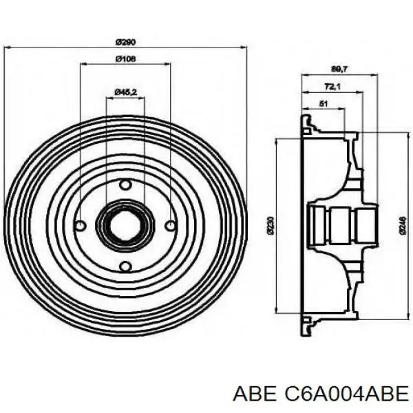 Тормозной барабан C6A004ABE ABE