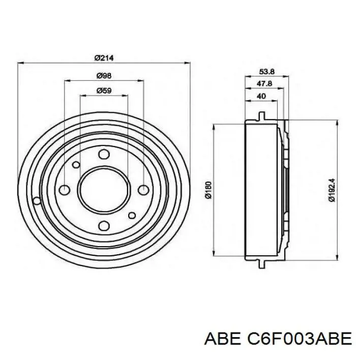 Задний барабан ABE C6F003ABE