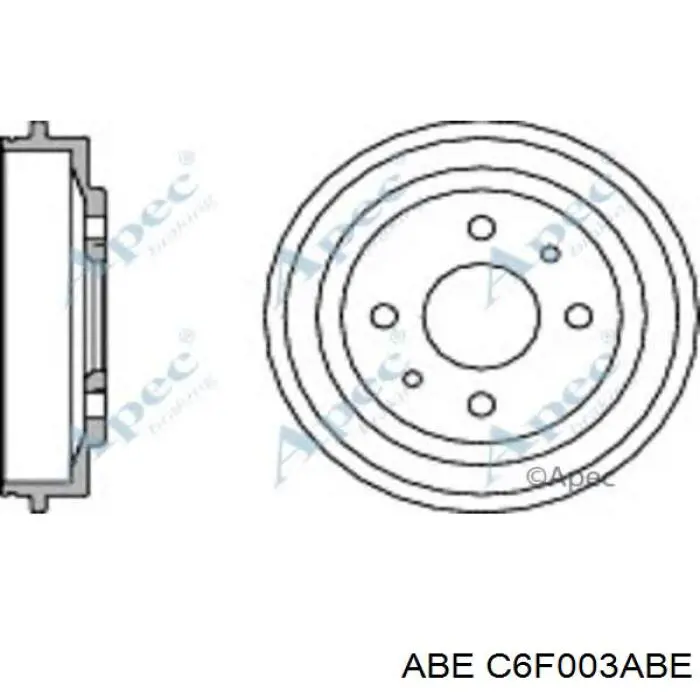 C6F003ABE ABE Тормозной барабан