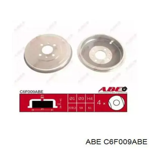 Купить C6F009ABE ABE Тормозной барабан