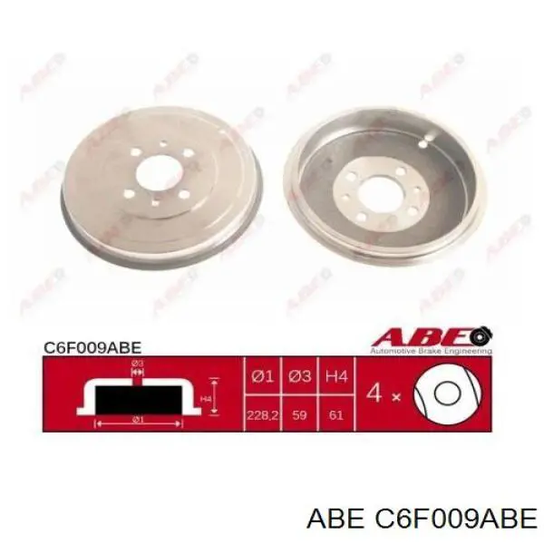 Купить C6F009ABE ABE Тормозной барабан