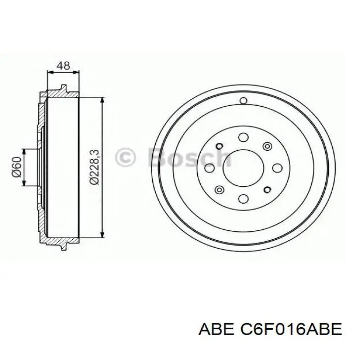 Задний барабан ABE C6F016ABE