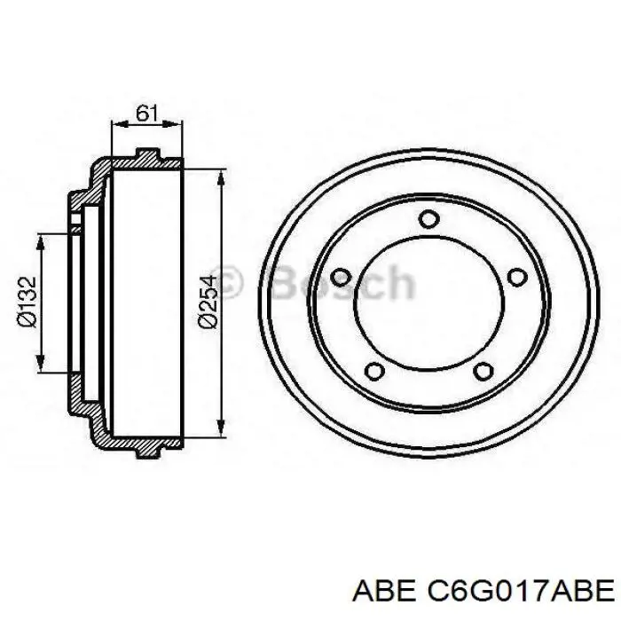 Купить C6G017ABE ABE Тормозной барабан
