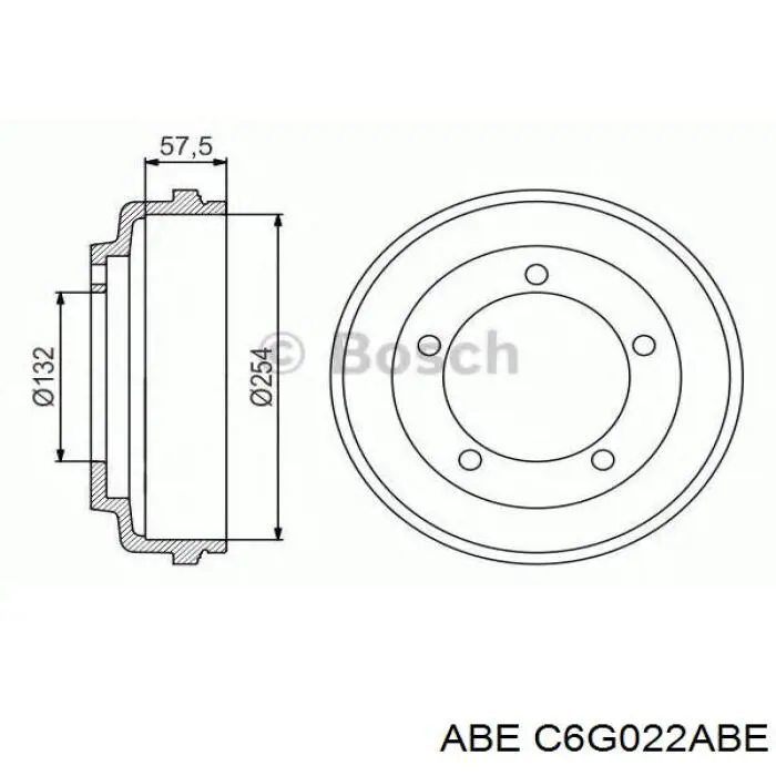 Тормозной барабан C6G022ABE ABE