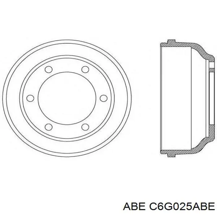 C6G025ABE ABE Тормозной барабан