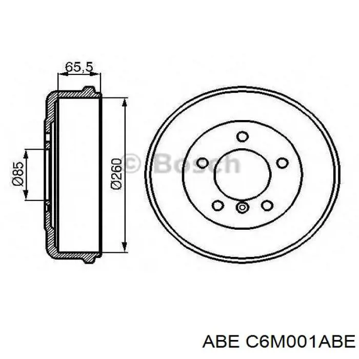 Тормозной барабан C6M001ABE ABE