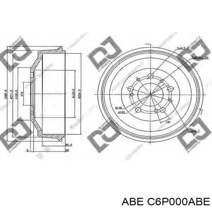 C6P000ABE ABE Тормозной барабан