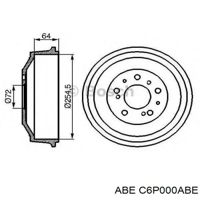 Барабан гальмівний задній C6P000ABE ABE