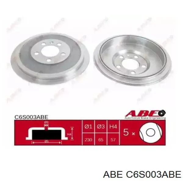 Тормозной барабан C6S003ABE ABE