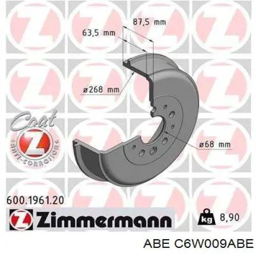 Купить C6W009ABE ABE Тормозной барабан