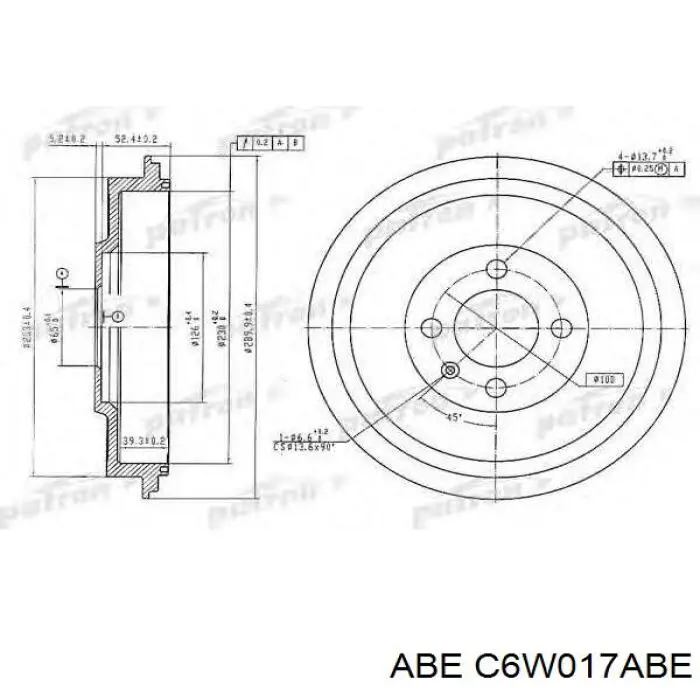 Тормозной барабан C6W017ABE ABE
