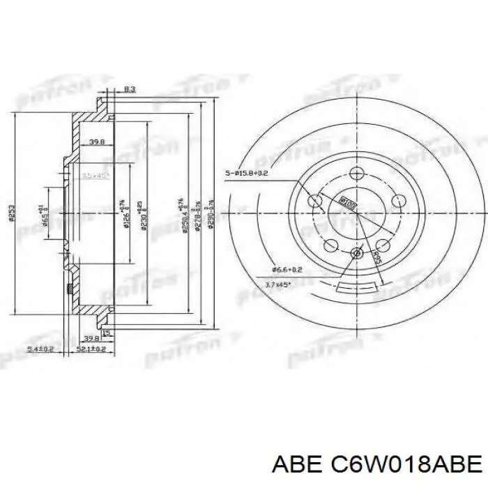 Тормозной барабан C6W018ABE ABE