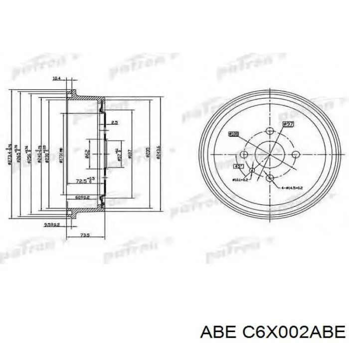 C6X002ABE ABE Тормозной барабан