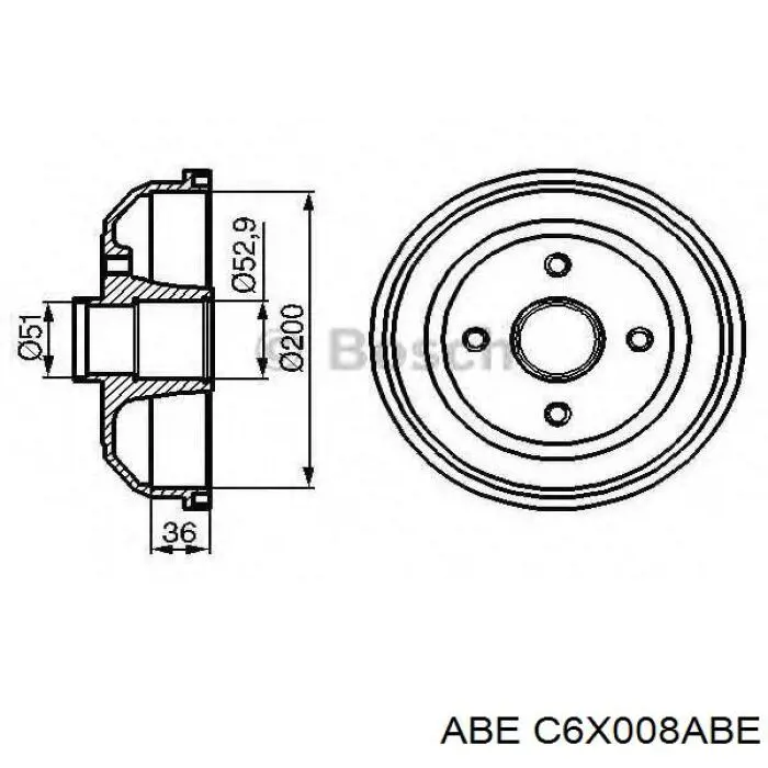 C6X008ABE ABE Тормозной барабан