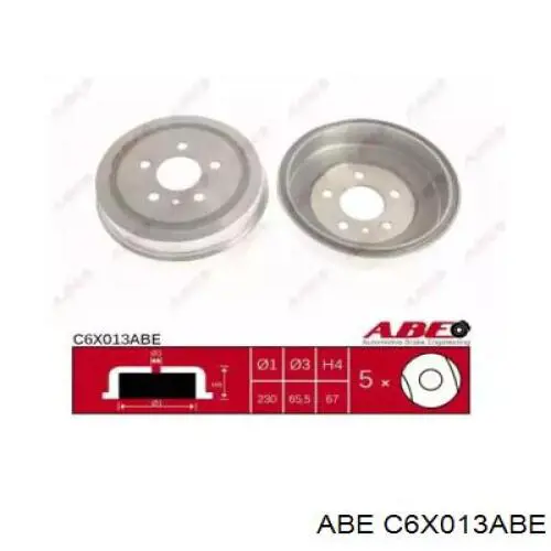 Задний барабан ABE C6X013ABE