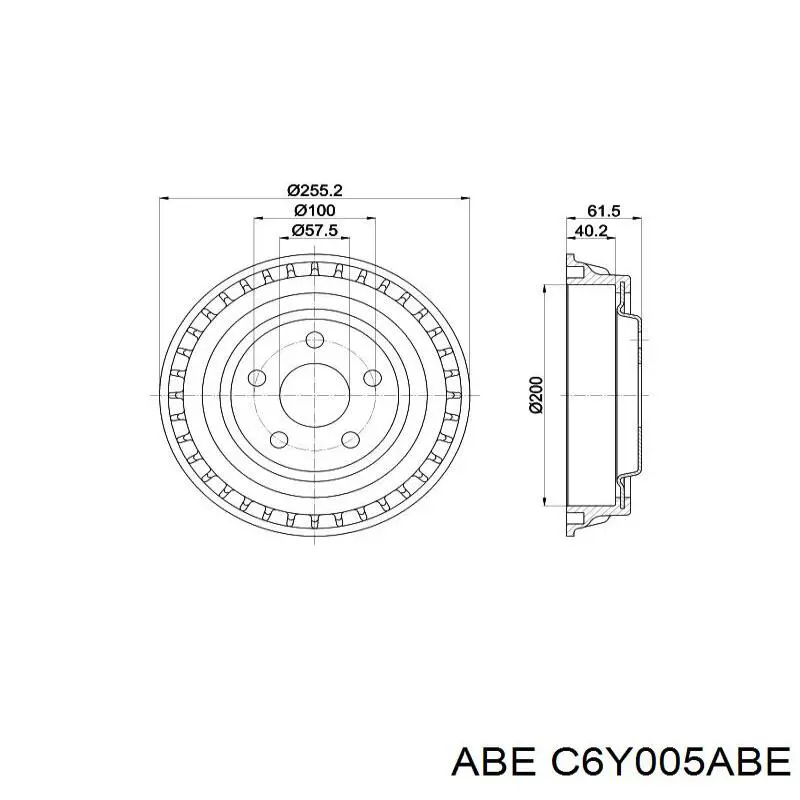 Задний барабан ABS 2554S