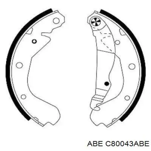 Шланг тормозной передний C80043ABE ABE