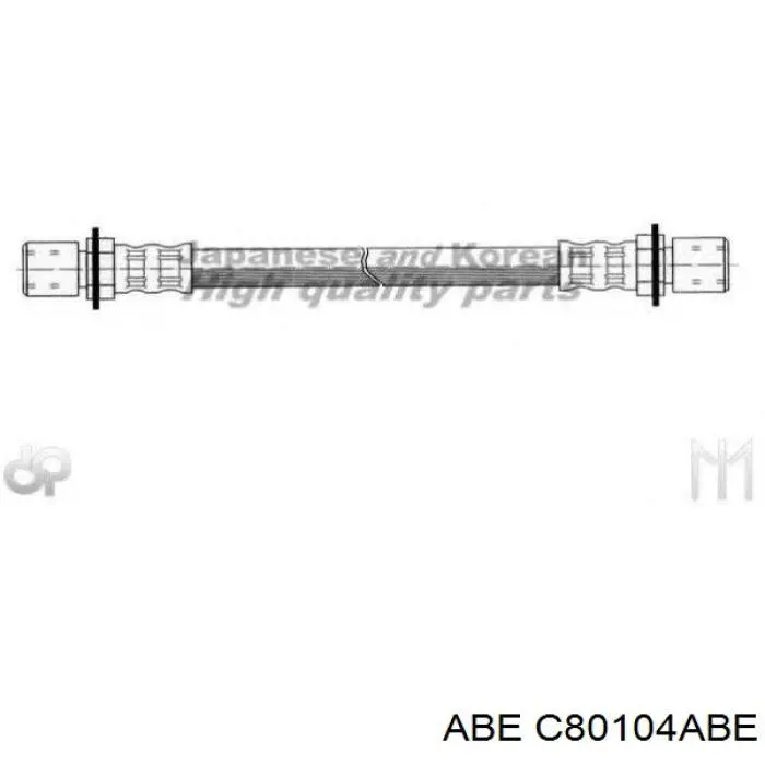 Шланг тормозной передний ABE C80104ABE