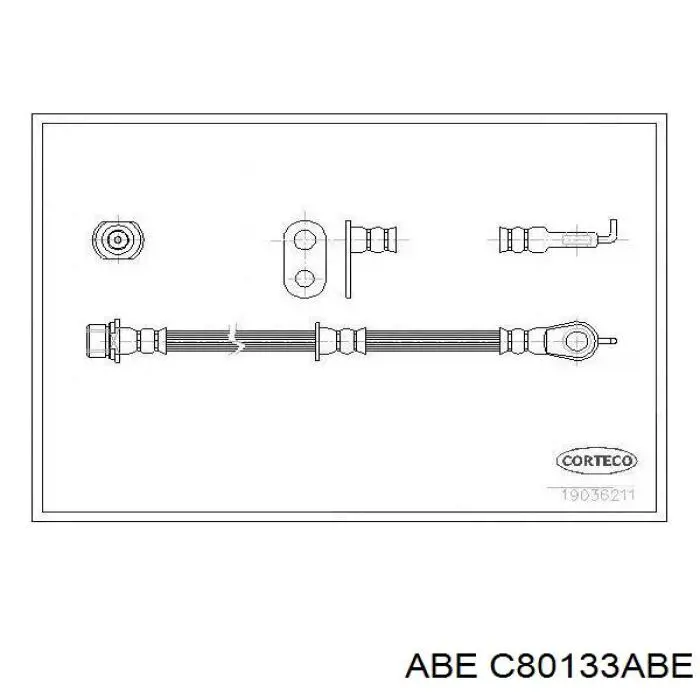 Тормозной шланг ABE C80133ABE цена, от 15.05 USD