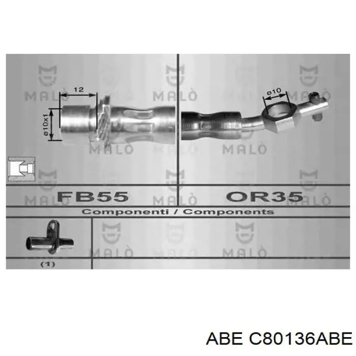 C900442A Cavo Шланг тормозной передний правый