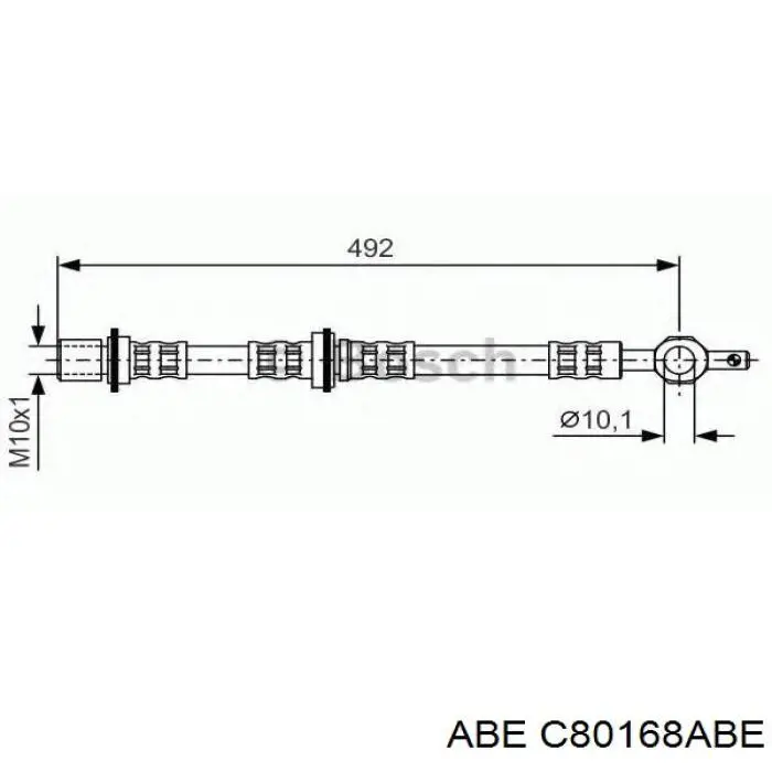 Шланг тормозной передний ABE C80168ABE цена, от 10.24 USD