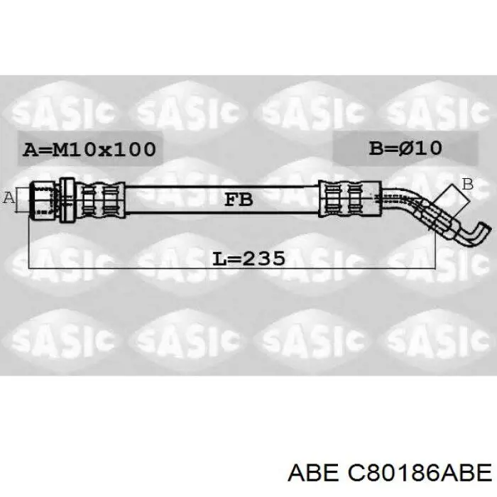Тормозной шланг задний ABE C80186ABE цена, от 7.87 USD