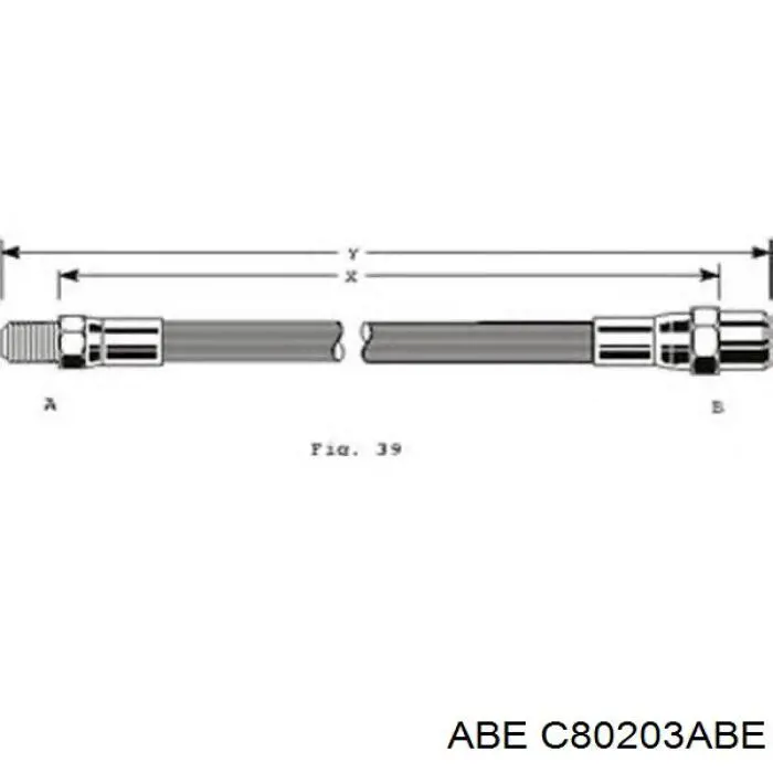 Тормозной шланг задний ABE C80203ABE цена, от 6.68 USD