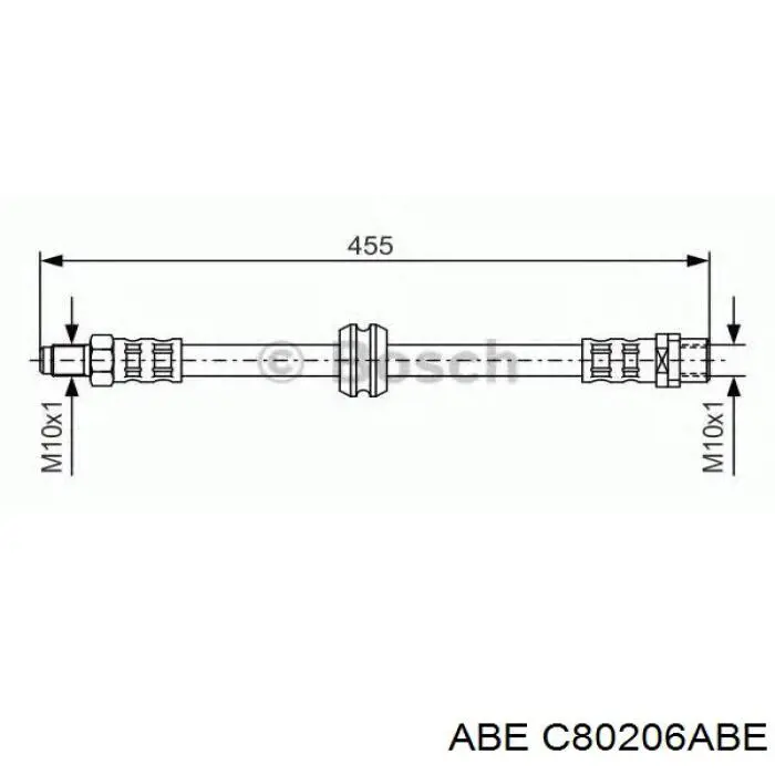 Купить C80206ABE ABE Шланг тормозной передний