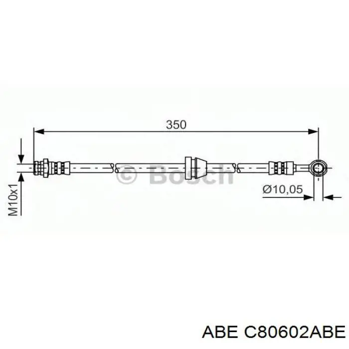 Шланг тормозной передний C80602ABE ABE