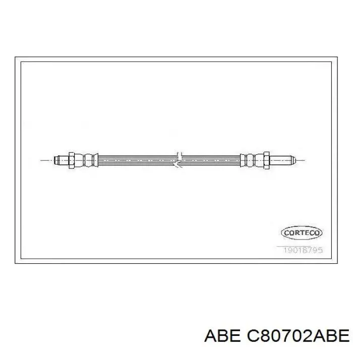 Тормозной шланг задний ABE C80702ABE цена, от 7.01 USD