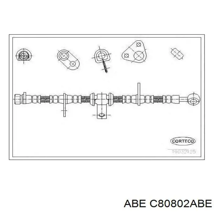 Шланг тормозной передний правый C80802ABE ABE