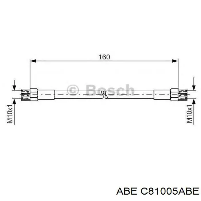 Купить C81005ABE ABE Задний тормозной шланг