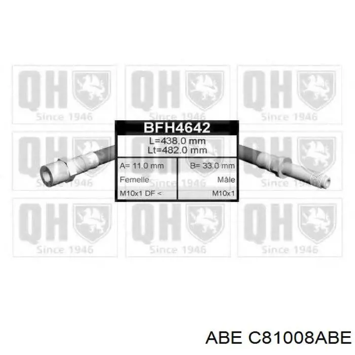 Шланг тормозной передний C81008ABE ABE
