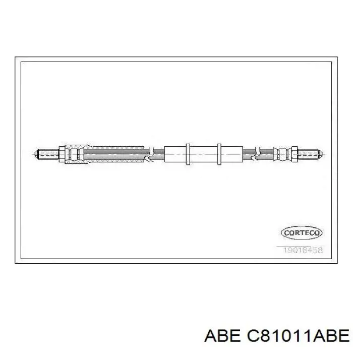 Купить C81011ABE ABE Шланг тормозной передний