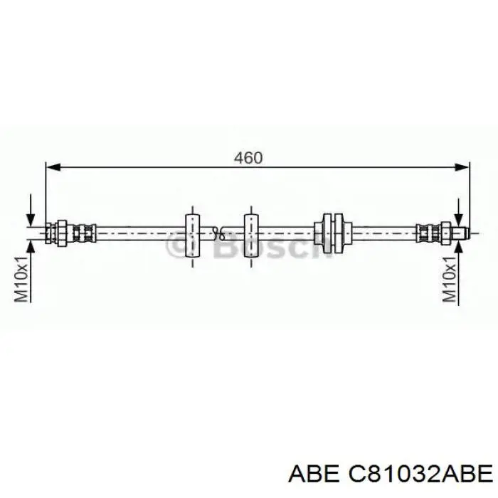 Шланг тормозной передний ABE C81032ABE цена, от 7.40 USD