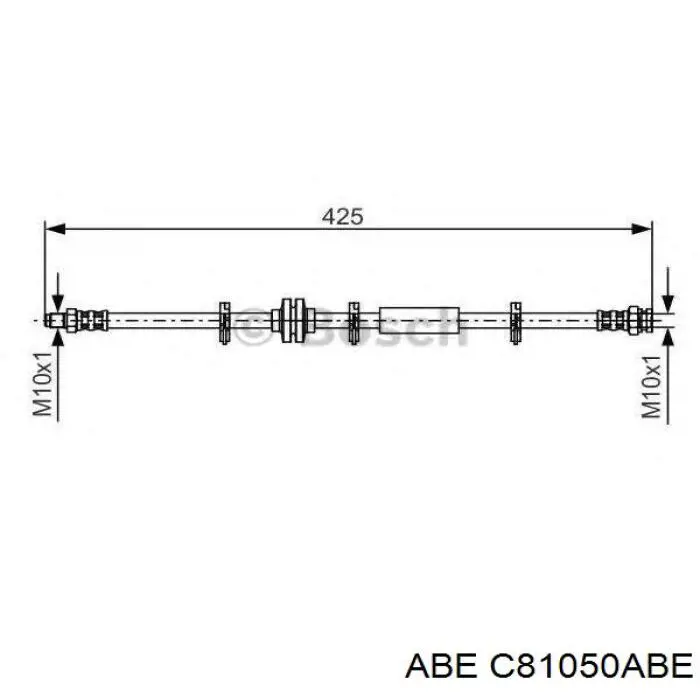 SL3594 ABS Гибкая тормозная трубка задняя