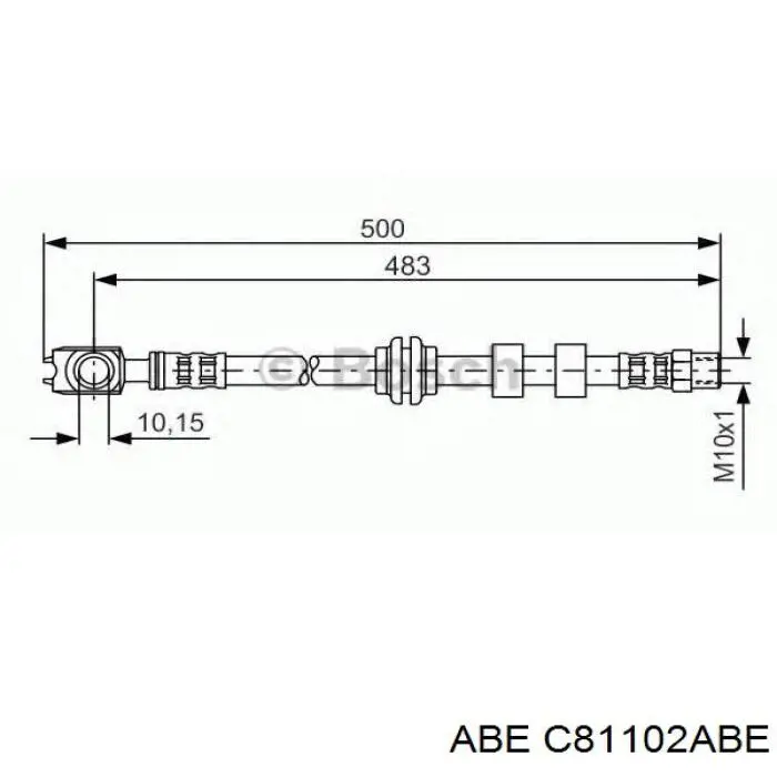 C81102ABE ABE Гибкая тормозная трубка передняя