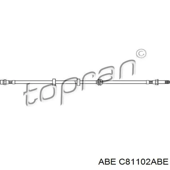Купить C81102ABE ABE Шланг тормозной передний