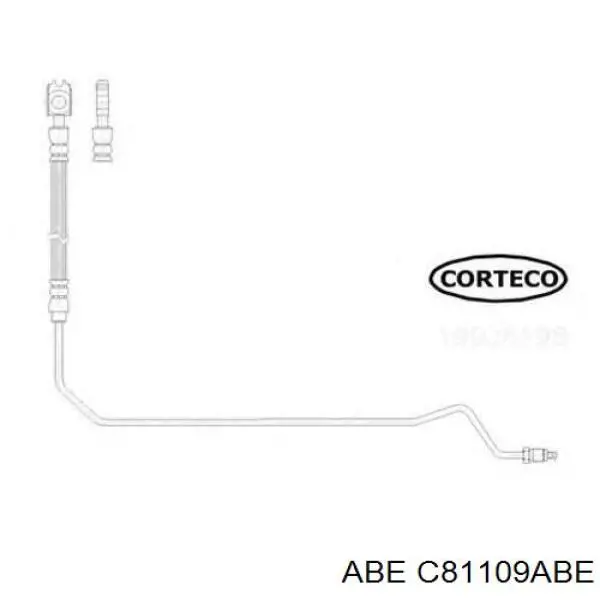 Шланг тормозной задний правый C81109ABE ABE