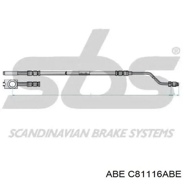 Купить C81116ABE ABE Шланг тормозной задний левый