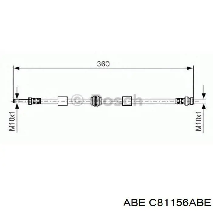 Купить C81156ABE ABE Шланг тормозной передний