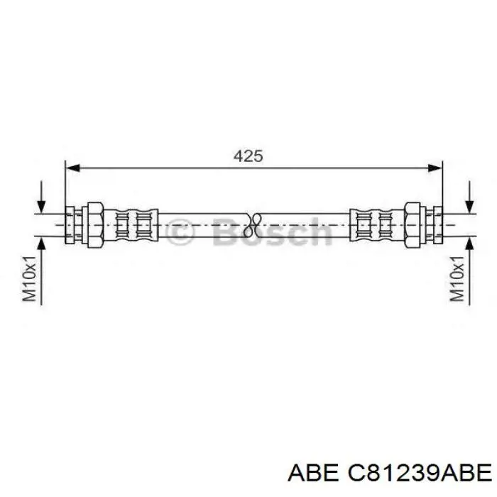 Шланг тормозной задний Maxgear 520789