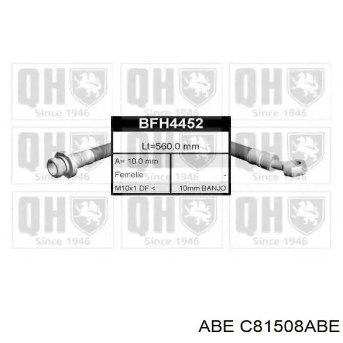 Шланг тормозной передний ABE C81508ABE цена, от 10.64 USD