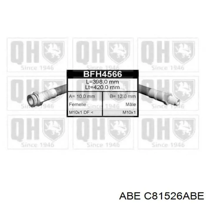 Тормозной шланг задний ABE C81526ABE цена, от 5.43 USD