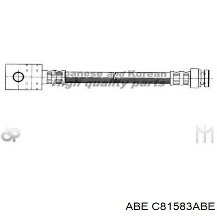 Шланг тормозной передний, левый ABE C81583ABE цена, от 12.99 USD