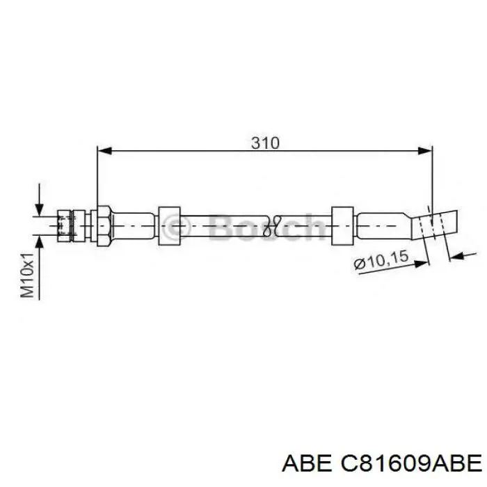 Шланг тормозной передний C81609ABE ABE