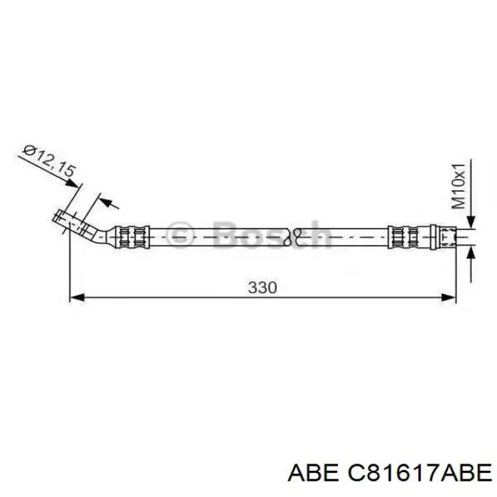 Шланг тормозной задний ABE C81617ABE