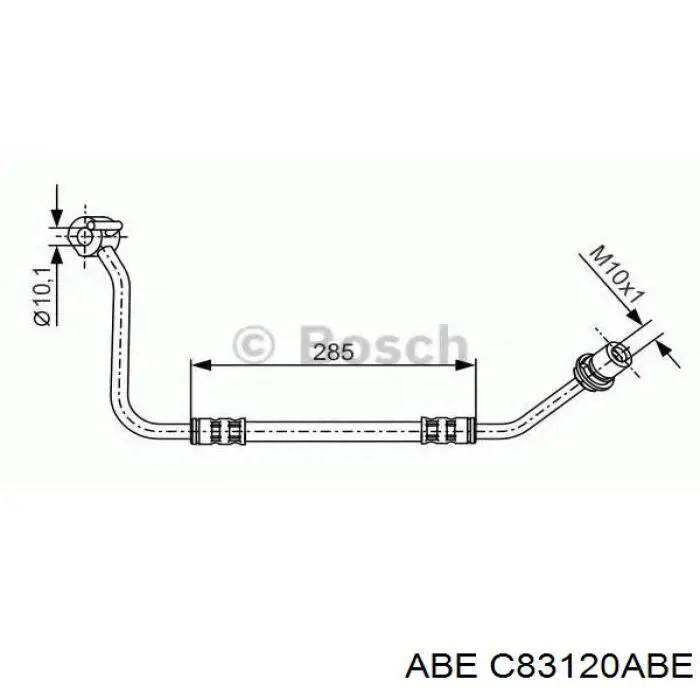 Шланг тормозной передний правый 6142529 Ford