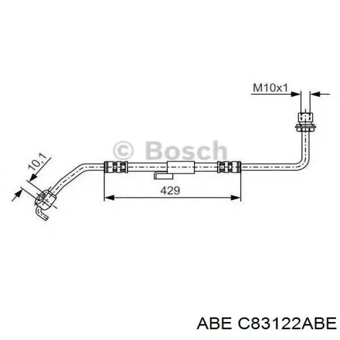 Шланг тормозной передний, левый Ford 92VB2078BA цена, от 6.81 USD